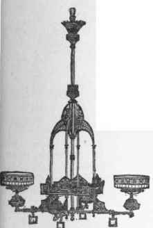 Brackets, Store Pendants, Cut And Colored Globes, Brass Fittings and Patent Burners