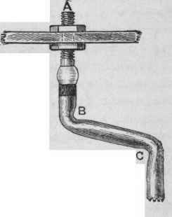 Fig. 142.  Service Pipe badly Bent, Supply Restricted.