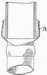 Fig. 190. Pottery to Lead Joint with Brass Socket.