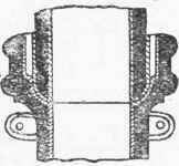 Fig. 206. Joint in Lead lined Cast iron Pipes.