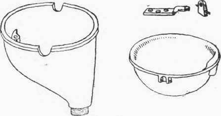 Fig. 49. Tip up Lavatory Basin and Container.