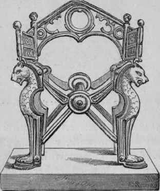 Chair of Dagobert, in the Louvre, dated about 630.