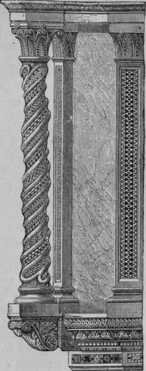 Inlaid pillar, in the church of Ara Cceli, at Rome.
