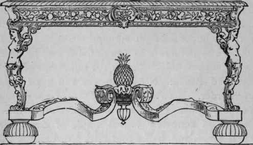 Silver table at Windsor Castle, time of Louis Quatorze.