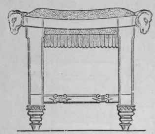 Stool, in sculpture, from Nineveh.