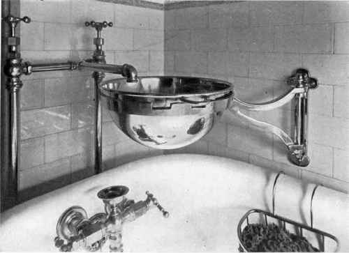 THE HOT AND COLD WATER PIPES AT THE HEAD OF THE TUB WERE TAPPED