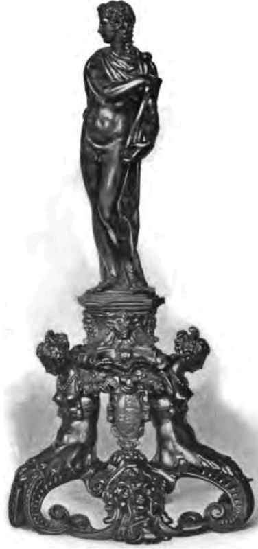 BRONZE ANDIRON. VENETIAN SCHOOL.