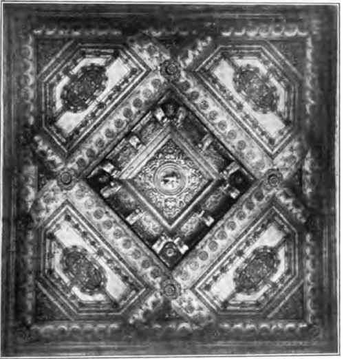 CARVED WOODEN CEILING, VILLA VERTEMATl.