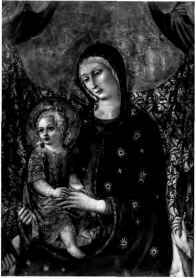 AN EARLY SIENESE GOTHIC MADONNA AND CHILD