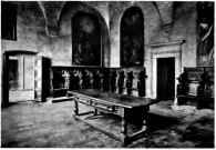 EARLY ITALIAN ROOM EXPRESSING RESTRAINT AND STRENGTH OF THE EARLY MASCULINE TYPE