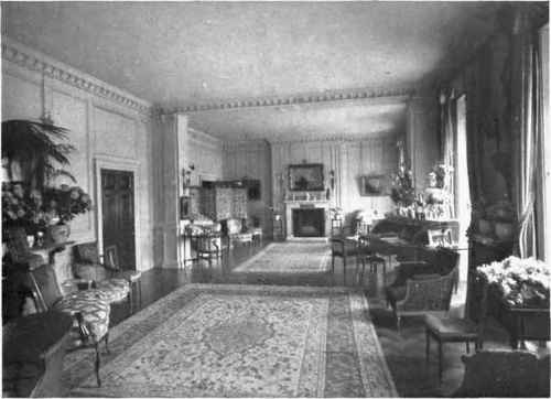 A drawing room characterized by pleasing textures and tone relationships.