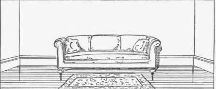 The long low davenport arouses in the mind a sense of repose and tranquillity.