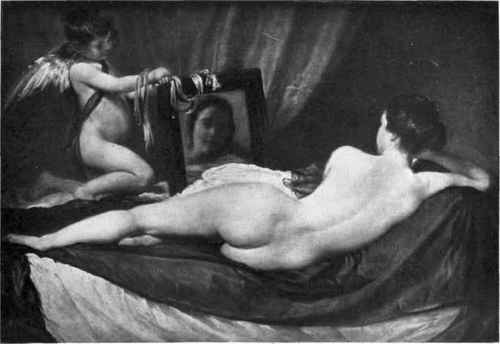 Velasquez: The Rokeby Venus. Note the repose of horizontal lines.