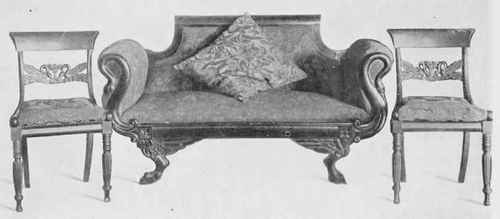 COLONIAL CHAIRS AND SOFA (BELONGING TO MRS. RUTH MC ENERY STUART)