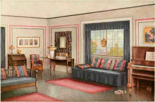 AN INEXPENSIVE LIVING ROOM IN MODERN STYLE.