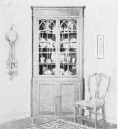 CHINA CLOSET WITH GOTHIC TRACERY