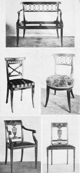 CIRCLE BACK SETTEE AND CHAIR.