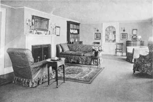 LIVING ROOM AT THE HOMESTEAD (BUILT 1764), SOUTHAMPTON, L. I., THE HOME OF MRS CHARLES H. SABIN.