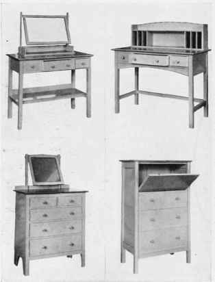 PAINTED FURNITURE DESIGNED BY PERCY A. WELLS.