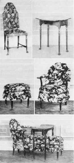 QUEEN ANNE ARCHED BACK CHAIR. Width 18 in., Height 43 in.
