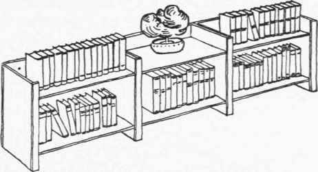 LARGE WALL BOOK RACK