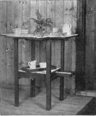 The Greek cross Tea table, Opened