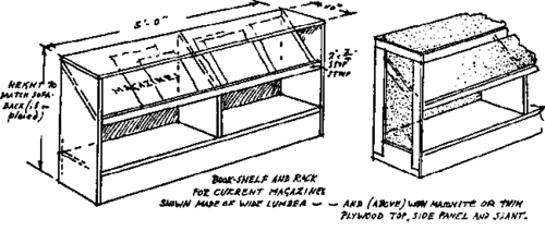 A book and magazine stand