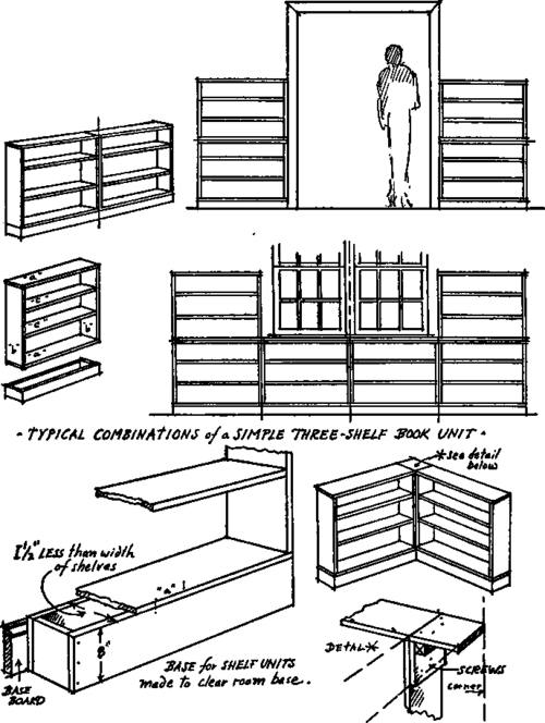 A page of bookshelf units