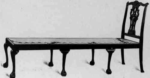 Ball and Claw Foot Couch, Chippendale style, 1750 60.