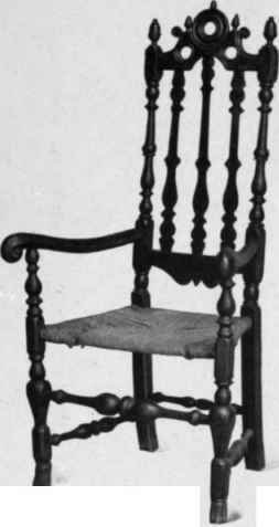 Banister Back Chair, first quarter eighteenth century.
