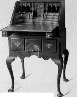 Cabriole Legged Scrutoire, 1740 50.