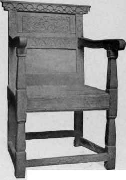 Carved Oak Wainscot Chair, first quarter seventeenth century.