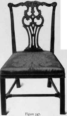 Chair in Chippendale style, about 1760.