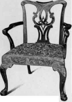 Chair in Chippendale style, third quarter eighteenth century