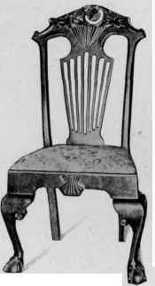 Chair in Chippendale style, third quarter eighteenth century.