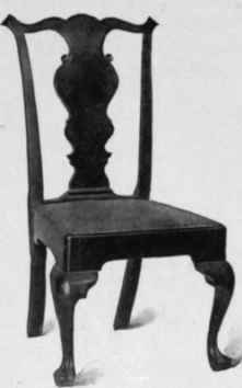 Chair in Chippendale style, third quarter eighteenth century.