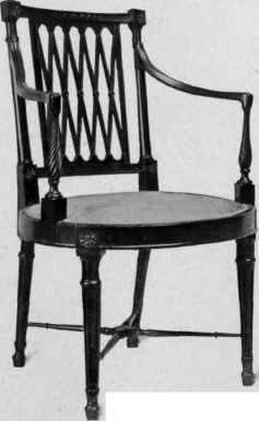 Chair in Sheraton style, 1785 95.
