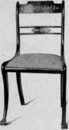 Chair in late Sheraton style, 1810 20.