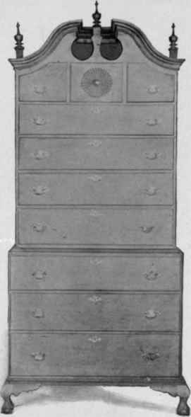 Chest on Chest, about 1750.