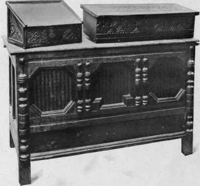 Chest with one drawer, 1700 10.
