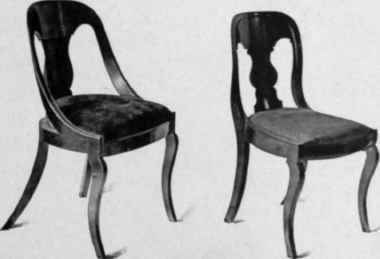 Empire Chairs, about 1840.