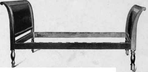 French Bedstead, about 1830.