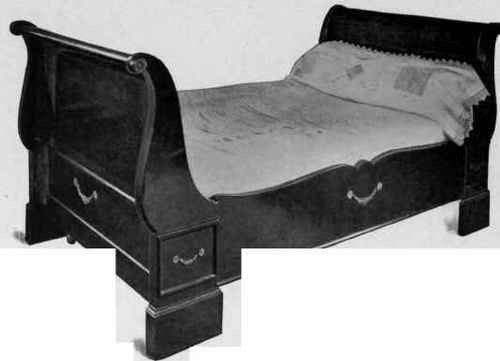French Bedstead, about 1830.