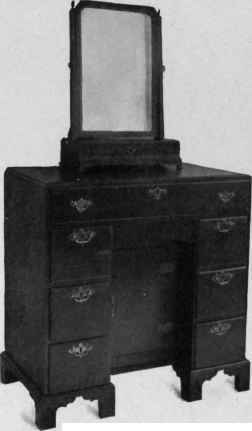 Knee Hole Dressing Table, 1725 50.