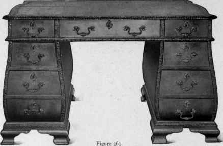 Knee Hole Writing Table, 1750 60.