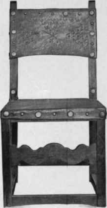 Leather Chair, about 1650.