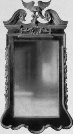 Looking Glass Frame with scroll pediment, 1750 75.