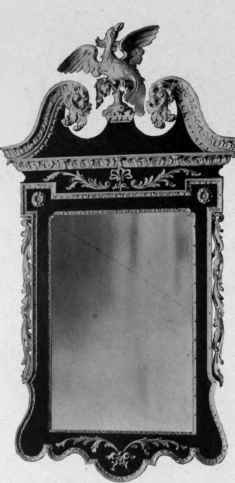 Looking Glass Frame with scroll pediment,
