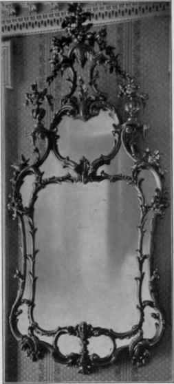 Looking Glass in Chippendale style, 1750 65.