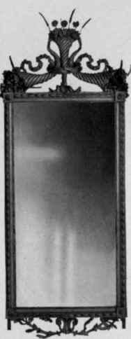 Looking Glass with carved and gilt frame, 1785 95.